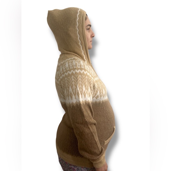 Alpaca Unisex-Adult Sweater Size LG  Pullover Hooded - Picture 3 of 10